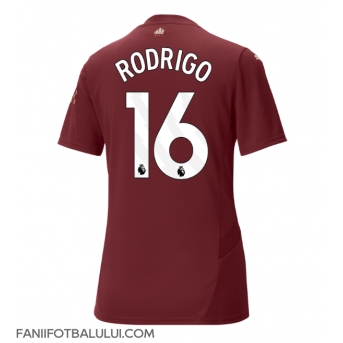Manchester City Rodri Hernandez #16 Tricou Fotbal Replică 2024-25 Femei Treilea